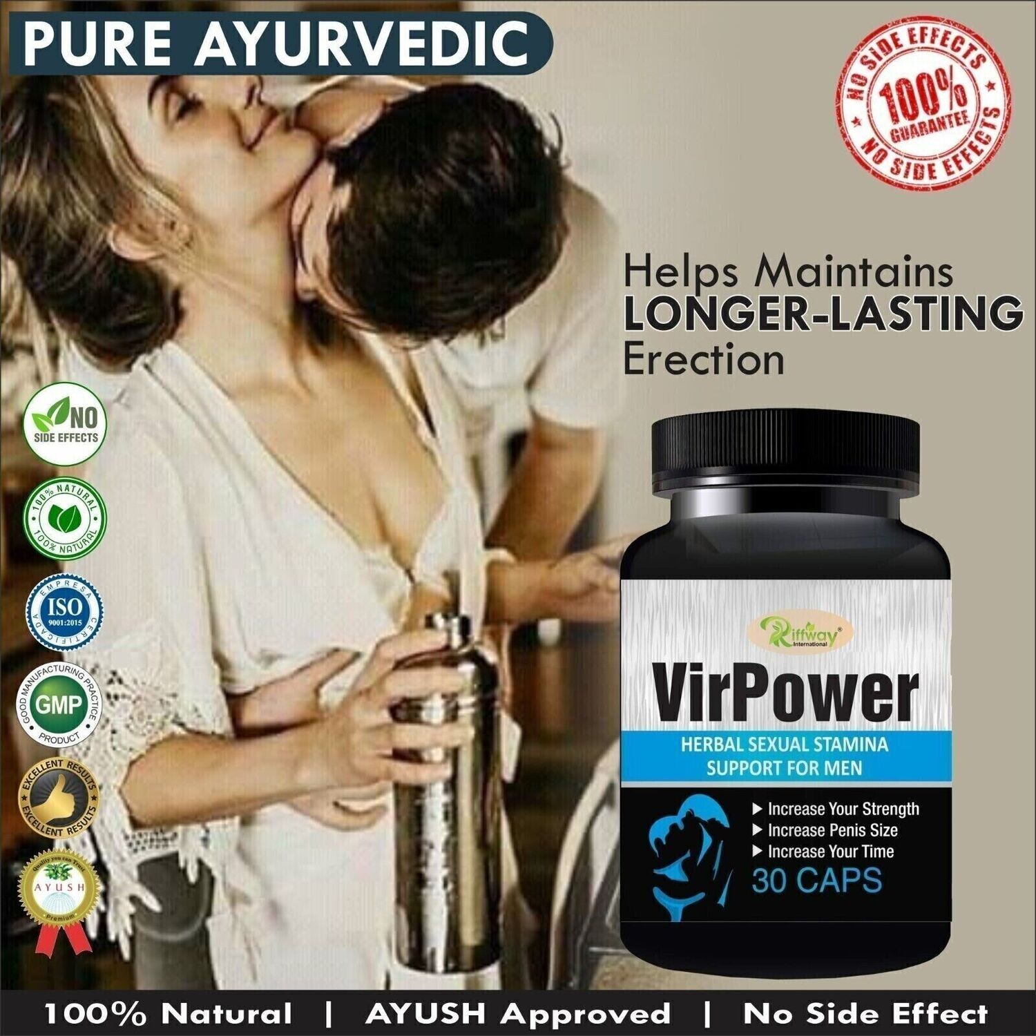 VIRPOWER Men Enhancement Sex Pills For Strong And Long Time ActIvity 30 CAPS