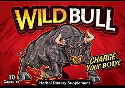 WILD BULL (10 Capsules) ~ Today's Most Powerful All Natural Energy, Endurance, Stamina & Strength Amplifier - Formulated for Maximum, Long Lasting Results WILD BULL (10 Capsules) ~ Today's Most Powerful All Natural Energy, Endurance, Stamina & Strength Amplifier - Formulated for Maximum, Long Lasting Results