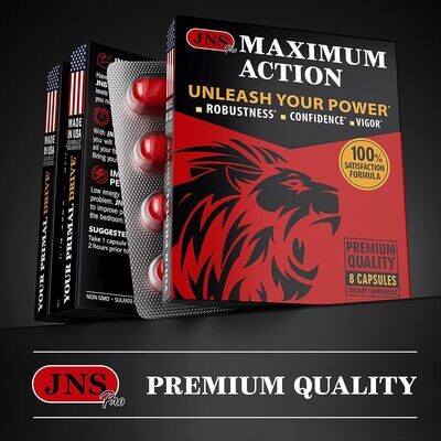 JNS Pro Natural Vitamins for Men - Made in USA - Horny Goat Weed for Men - 8 Capsules