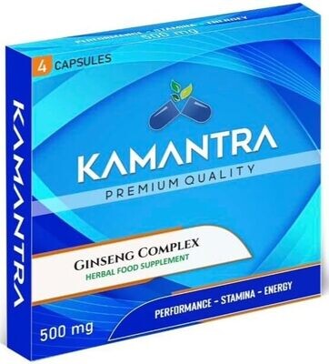 KAMANTRA - Mantra to Enhance Your Performance - Extra Strength Performance Enhancing Pills, Stamina Endurance Booster Blue Supplement Pills for Men - 4 Ginseng Capsules KAMANTRA - Mantra to Enhance Your Performance - Extra Strength Performance Enhancing Pills, Stamina Endurance Booster Blue Supplement Pills for Men - 4 Ginseng Capsules