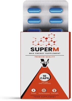 10 Super Man Blue Capsules 100mg Energy Enhancer, Endurance, Stamina &amp; Fast Acting Supplements