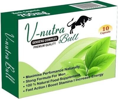 V-nutra Bull Super Extra-Strong Ginseng and Herbal Food Supplement for Men The Most Effective Natural Food Supplement for Men, with Strength and Fast Acting. - (Pack of 10 Capsules) V-nutra Bull Super Extra-Strong Ginseng and Herbal Food Supplement for Men The Most Effective Natural Food Supplement for Men, with Strength and Fast Acting. - (Pack of 10 Capsules)