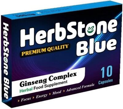 HERBSTONE BLUE - New Super Strong Herbal Supplement for Men, Ginseng