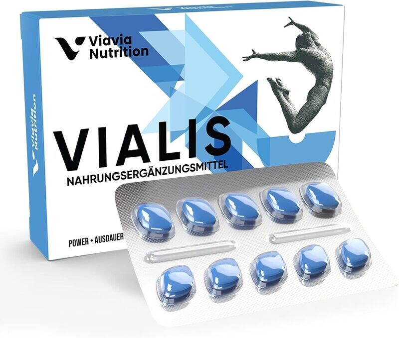 Vialis x 10 Capsules - Natural Preparation for Instant and Long-Lasting Effect - Extra Strong - High Dose with Maca, Ginseng, Tribulus Terrestris and Ginger