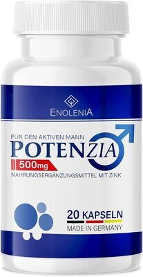 Potenzia Capsules High Dose for Active Men with Instant Effect – Extra Strong Meets the Needs for Men – Premium Quality with L-Arginine and Zinc