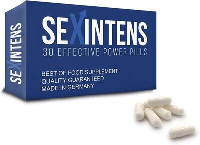 Sexintens 30 Capsules High Dose Unisex Booster for Testosterone Erotic Love and Better Sex