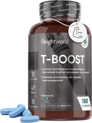 T-Boost Testosterone + Muscle Mass, 180 Vegan Tablets T-Boost Testosterone + Muscle Mass, 180 Vegan Tablets
