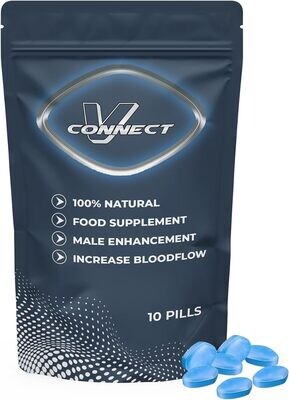 VConnect Male Performance Enhancing Food Supplement | Fast Acting | Ginseng Maca | Energy and Stamina Support | Made in UK