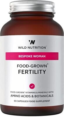Wild Nutrition Food-Grown® Fertility Supplements for Women | Support Healthy Ovulation and Mental Wellbeing | Folate Supplement with Magnesium, Chromium, and Zinc | 60 Capsules Wild Nutrition Food-Grown® Fertility Supplements for Women | Support Healthy Ovulation and Mental Wellbeing | Folate Supplement with Magnesium, Chromium, and Zinc | 60 Capsules