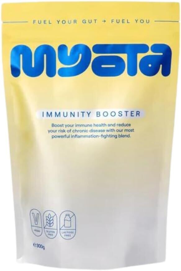 Prebiotic Fibre Supplement, Supports Digestive Health, Immunity &amp; Mood, 1/3 NHS Daily Fibre. 300g myota Immunity Booster. Suitable for Adults and Kids. Gluten-Free, Vegan, 100% Natural.