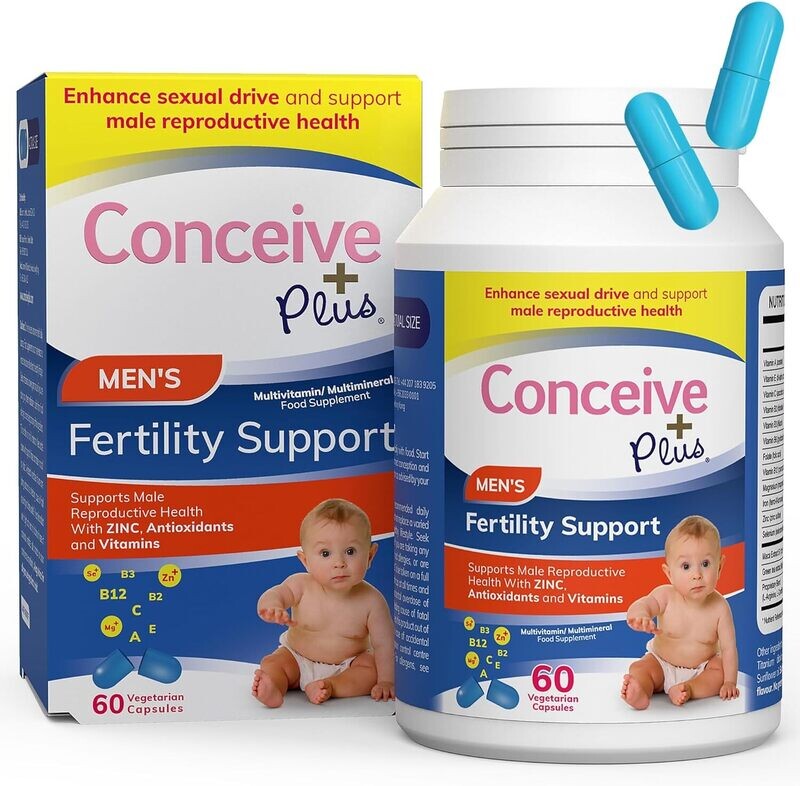 Conceive Plus Fertility Supplements for Men - Optimal Sperm Count & Motility - Maca, L-Arginine, Zinc, Folate Folic Acid & Magnesium - Conception Vitamins for Men, 60 Capsules, 30 Day Supply Conceive Plus Fertility Supplements for Men - Optimal Sperm Count & Motility - Maca, L-Arginine, Zinc, Folate Folic Acid & Magnesium - Conception Vitamins for Men, 60 Capsules, 30 Day Supply
