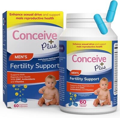 Conceive Plus Fertility Supplements for Men - Optimal Sperm Count & Motility - Maca, L-Arginine, Zinc, Folate Folic Acid & Magnesium - Conception Vitamins for Men, 60 Capsules, 30 Day Supply Conceive Plus Fertility Supplements for Men - Optimal Sperm Count & Motility - Maca, L-Arginine, Zinc, Folate Folic Acid & Magnesium - Conception Vitamins for Men, 60 Capsules, 30 Day Supply