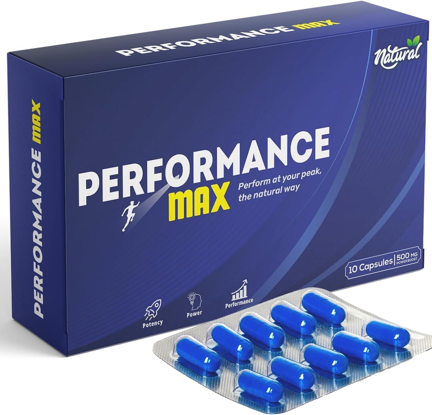 Performance Max - Perform at Your Peak The Natural Way | Energy Enhancer, High Strength, Performance, Fast Acting