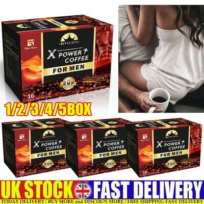 X Power Coffee for Men Ginseng Maca Relieve Stress Energy Sexual Desire 16Pc/box