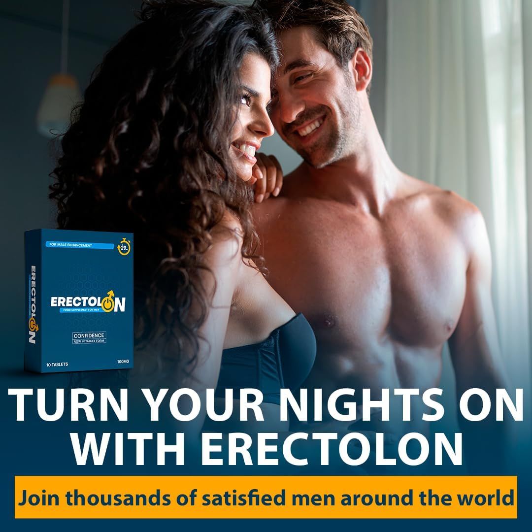 ERECTOLON 10 Ultra Blue Pills for Men - Premium Male Enhancing Pill for Growth Power &amp; Strong Performance - Extra Strong Energy Support Herbal Supplement Tablets for Prolonged Stamina and Boost Force
