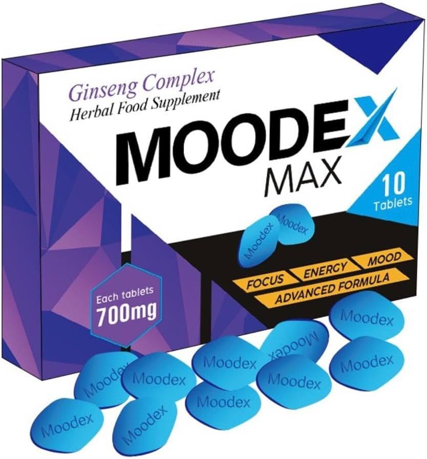MOODEX MAX Blue 10 - Stronger &amp; Harder Enhanced Strength &amp; Firmness for Men - Designed to Boost High Stamina, Performance &amp; Prolonged Results - Natural Male Enhancing Food &amp; Herbal Supplement,700MG