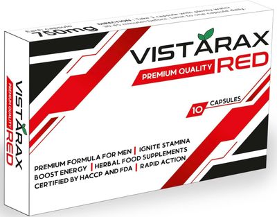 VISTARAX RED - Ignite Your Stamina to Go Longer &amp; Stronger - Stamina Endurance Booster - RED Supplement Pills for Men - 10 Ginseng Capsules