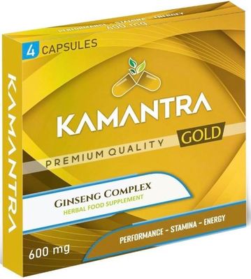 KAMANTRA™ Gold - Mantra to Enhance Your Performance - Extra Strength Performance Enhancing Pills, Gold Supplement Pills for Men - 4 Ginseng Capsules KAMANTRA™ Gold - Mantra to Enhance Your Performance - Extra Strength Performance Enhancing Pills, Gold Supplement Pills for Men - 4 Ginseng Capsules