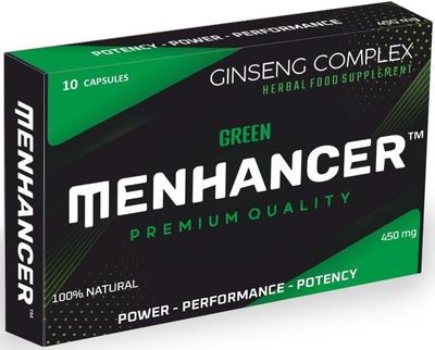 MENHANCER™ - Enhance Your Performance - Extra Strength Performance Enhancing Pills, Stamina Endurance Booster Green Supplement Pills for Men - 10 Ginseng Capsules