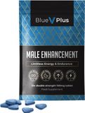 BlueVplus™ | 10 Tablets | Fast Effect Male Performance Enhancing 100% Herbal Food Supplement | Fast Acting | Korean Ginseng | Energy and Stamina Support | Made in UK