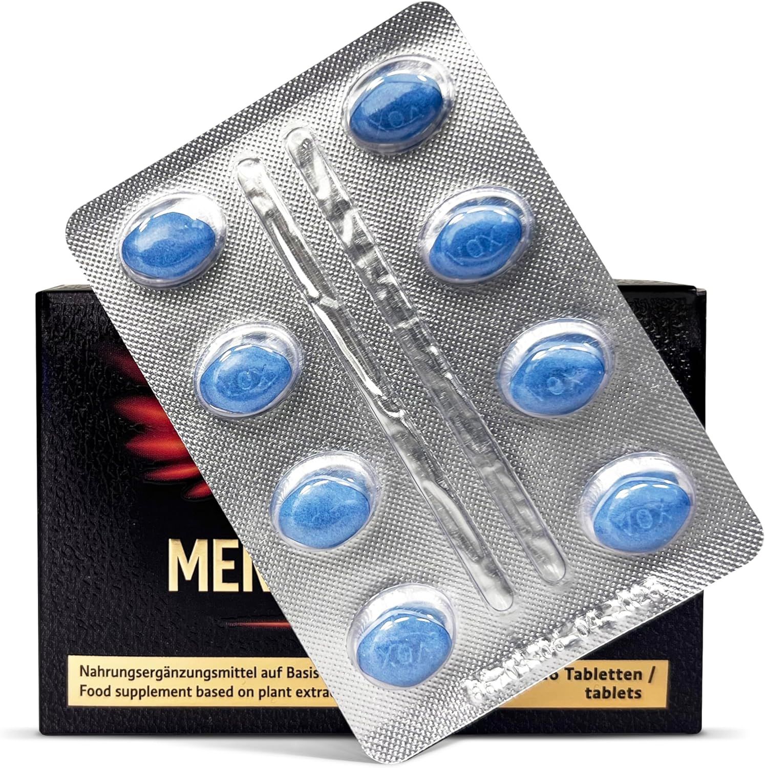 16 Blue High Dose Tablets for Men. Nature-Based Active Ingredients. No Synthetic Additives. Desired Results - Stronger and Faster. (Amino Flav. E.)