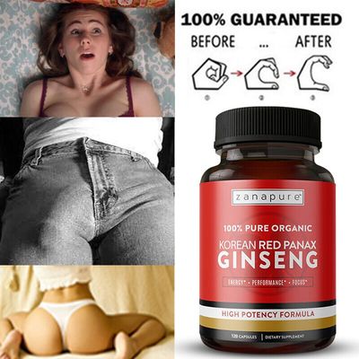 Korean Red Panax Ginseng 1500mg - Energy &amp; Endurance, Male Testosterone Booster