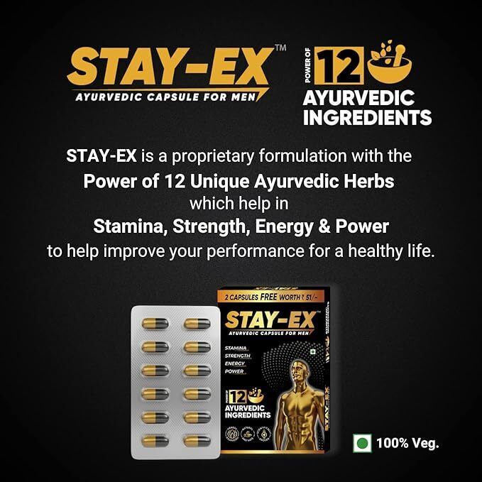 STAY-EX Ayurvedic Male Performance Enhancement 12 Pills