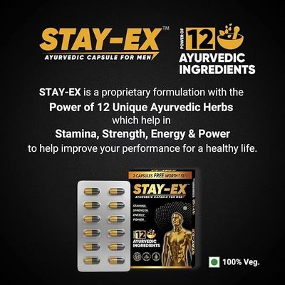 STAY-EX Ayurvedic Male Performance Enhancement 12 Pills