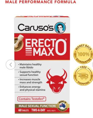 Caruso&#39;s ErectOMax 60 Tablets Male Sexual Performance Libido Erect O Max Virile