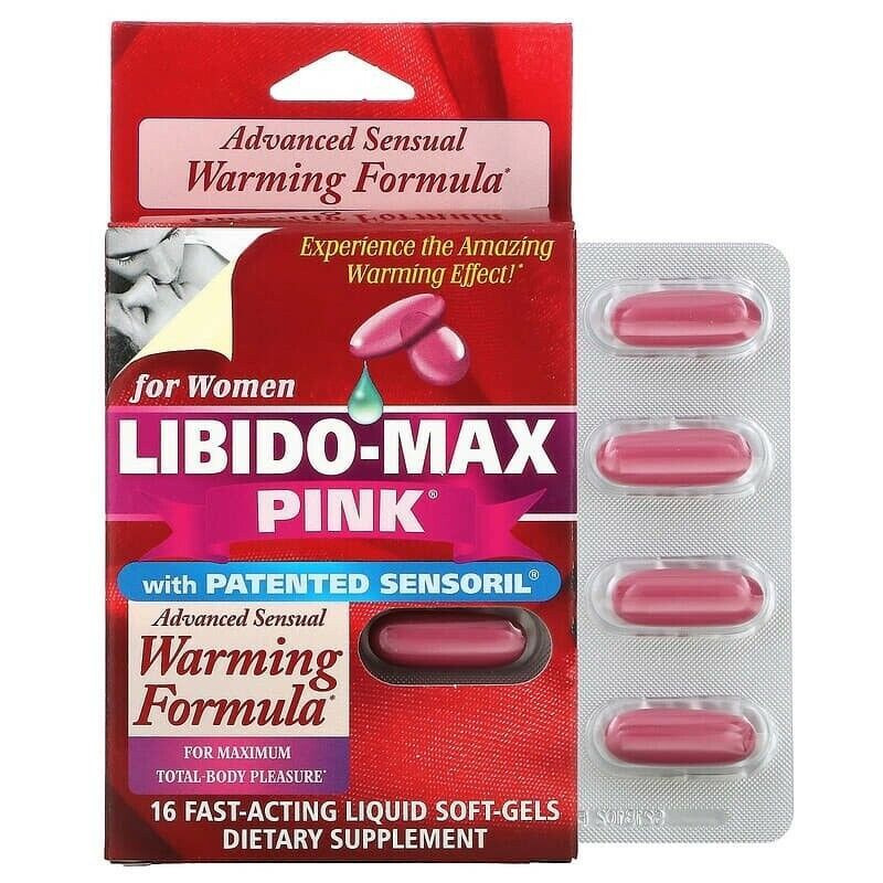 Libido-Max Pink for Women 16 Fast-Acting Liquid Soft Gels