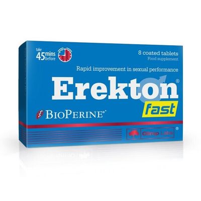 OLIMP Erekton Fast 8 Tablets PILLS FOR BETTER SEX IMPROVES SEXUAL HEALTH