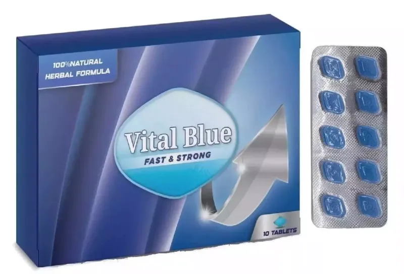 100 x 100mg VITAL BLUE For Men - Support Formula