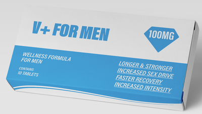 &quot; V+ FOR MEN &quot; MALE SEX WELLNESS PILLS. BIGGER. STRONGER. HARDER. LONGER.