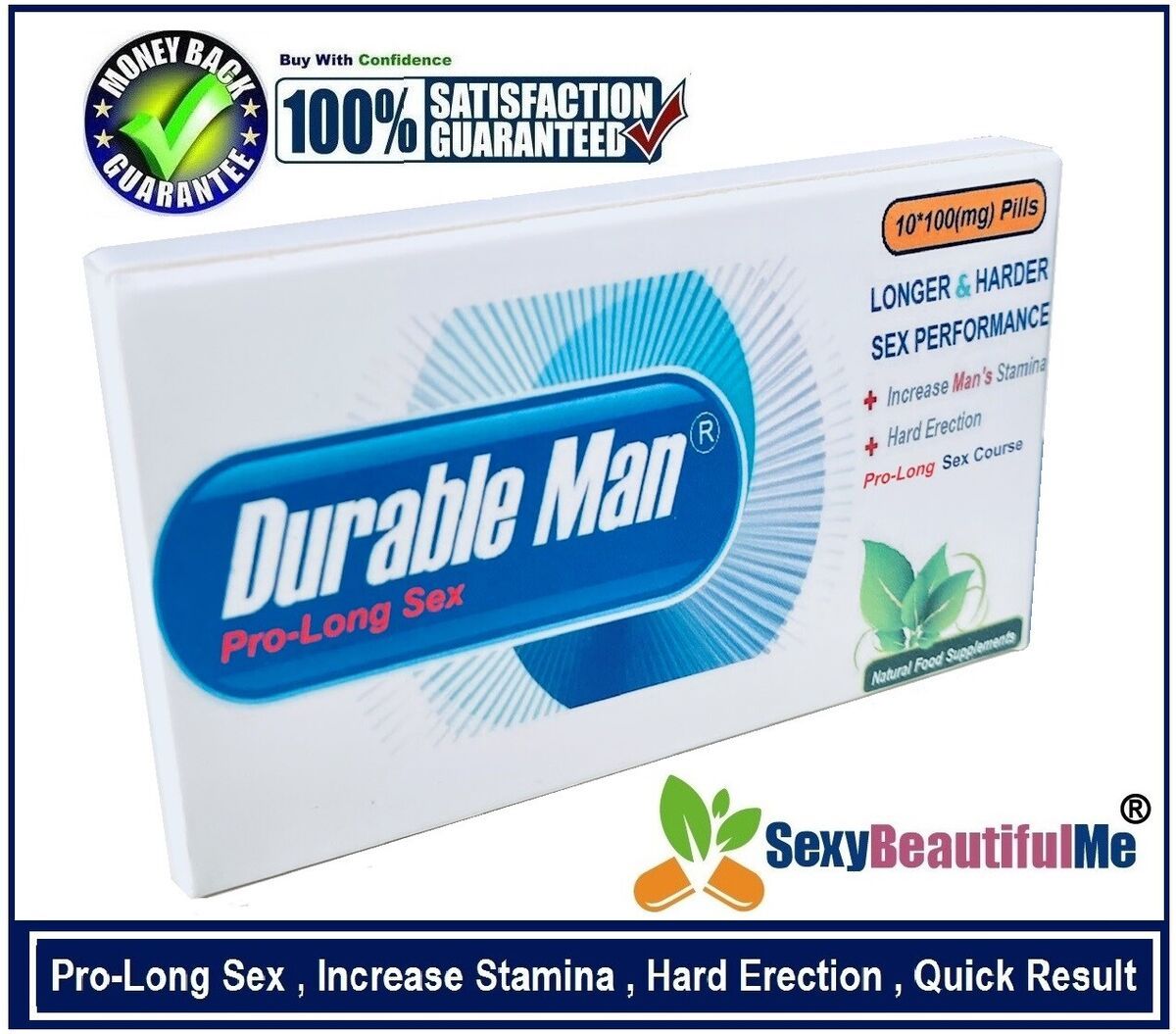 DurableMan Sex CAPS/PILLS/TABS For Men-Long Lasting&amp;Stronger Performance(10Tabs)