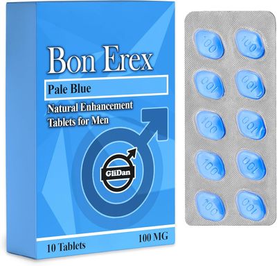 Bon Erex - 10 Pale Blue Pills for Men 100mg | Boosted Energy & Extended Duration | Support Strength, Firmness & Stamina | Natural Formula for Confident Performance | Herbal and Natural Supplement Bon Erex - 10 Pale Blue Pills for Men 100mg | Boosted Energy & Extended Duration | Support Strength, Firmness & Stamina | Natural Formula for Confident Performance | Herbal and Natural Supplement