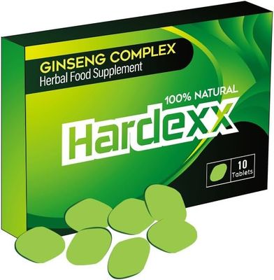 HARDEXX Green- Ginseng Complex - The Most Effective Natural, Powerful and Fast Acting Food Supplement for Men! - (Pack of 10 Tablets) HARDEXX Green- Ginseng Complex - The Most Effective Natural, Powerful and Fast Acting Food Supplement for Men! - (Pack of 10 Tablets)