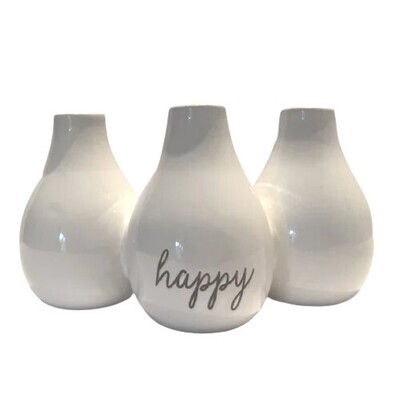 Mini Happy Ceramic Vase Caddy