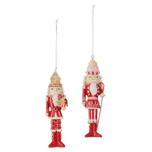 Nutcrackers, Color: Peppermint Gingerbread, Size: 5.75" Ornament