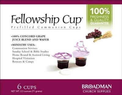 Fellowship Cup Prefilled Communion Cups, Box of 6