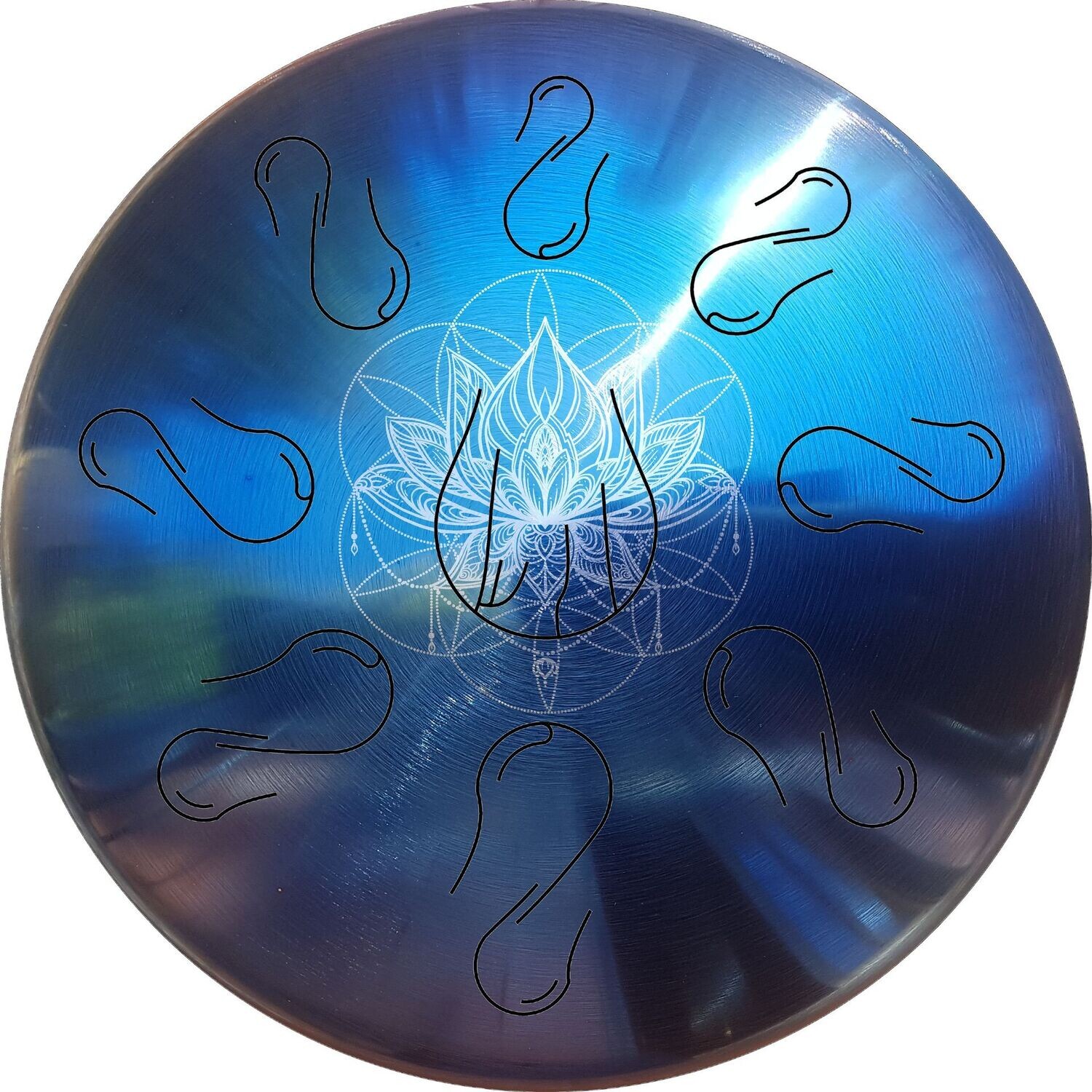 Lotus Fin, Teinte: Bleu, Gravure: Petite
