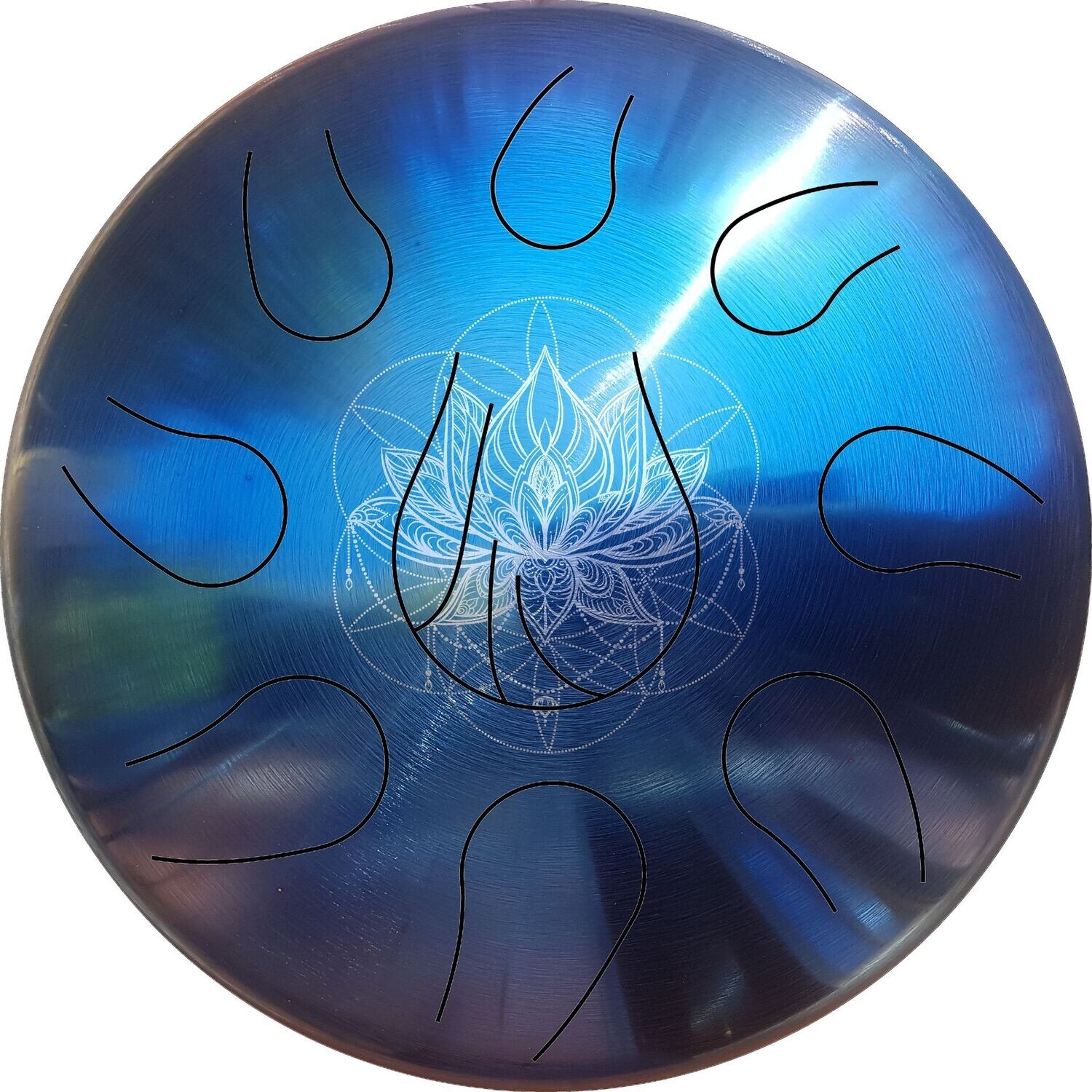 Lotus Fin, Teinte: Bleu, Gravure: Petite