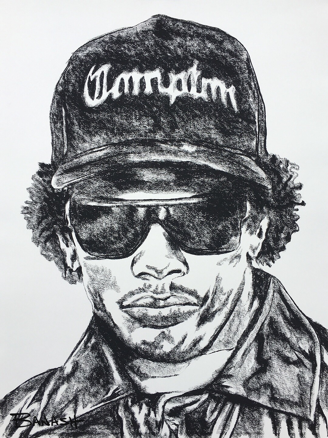 HIP HOP . RAP NO. 5 | LOOSE PRINT | CHARCOAL | 3:4 RATIO