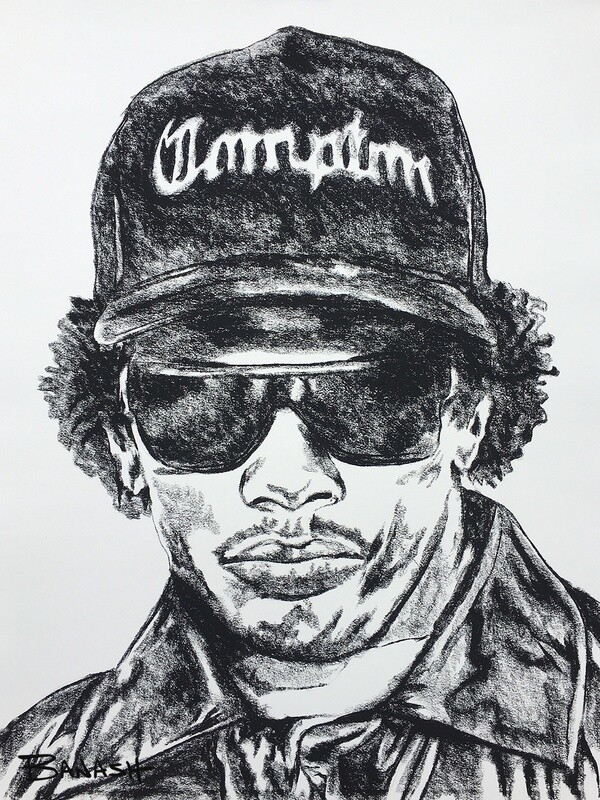 HIP HOP . RAP NO. 5 | LOOSE PRINT | CHARCOAL | 3:4 RATIO