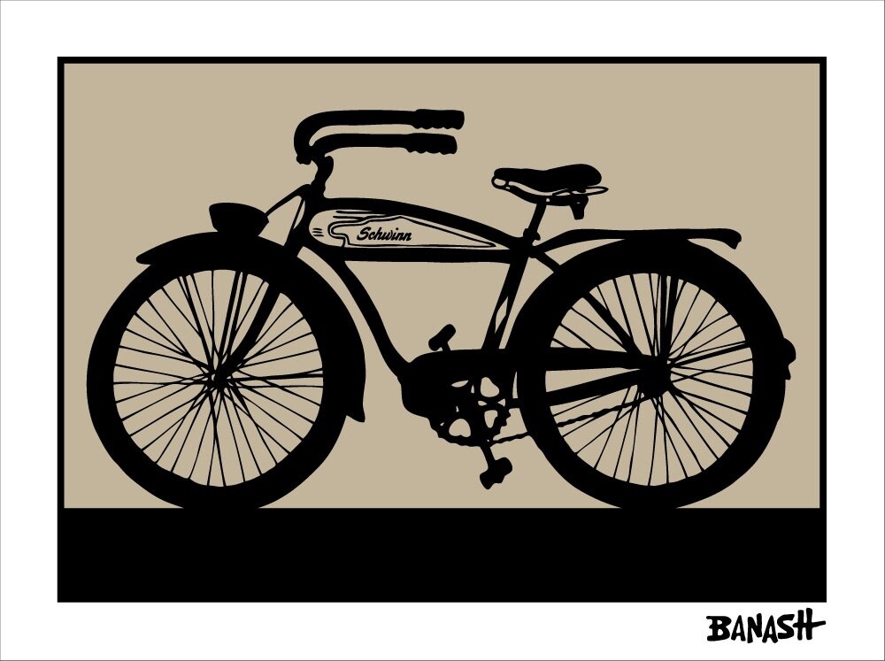 SCHWINN AUTOCYCLE RIDE | LOOSE PRINT | 3:4 RATIO | LIFESTYLE | ILLUSTRATION, Size: 6x8