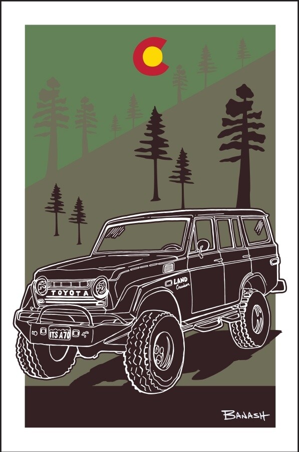 LAND CRUISER FOREST SLOPE PINES | LOOSE PRINT | 2:3 RATIO | LIFESTYLE | ILLUSTRATION