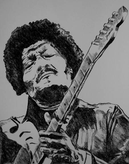 ELECTRIC BLUES NO. 13 | CANVAS | CHARCOAL | 3:4 RATIO