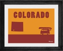 CATCH A RIVER COLORADO CANOE BUS CO STATE OUTLINE | LOOSE PRINT | 3:4 RATIO | LIFESTYLE | ILLUSTRATION