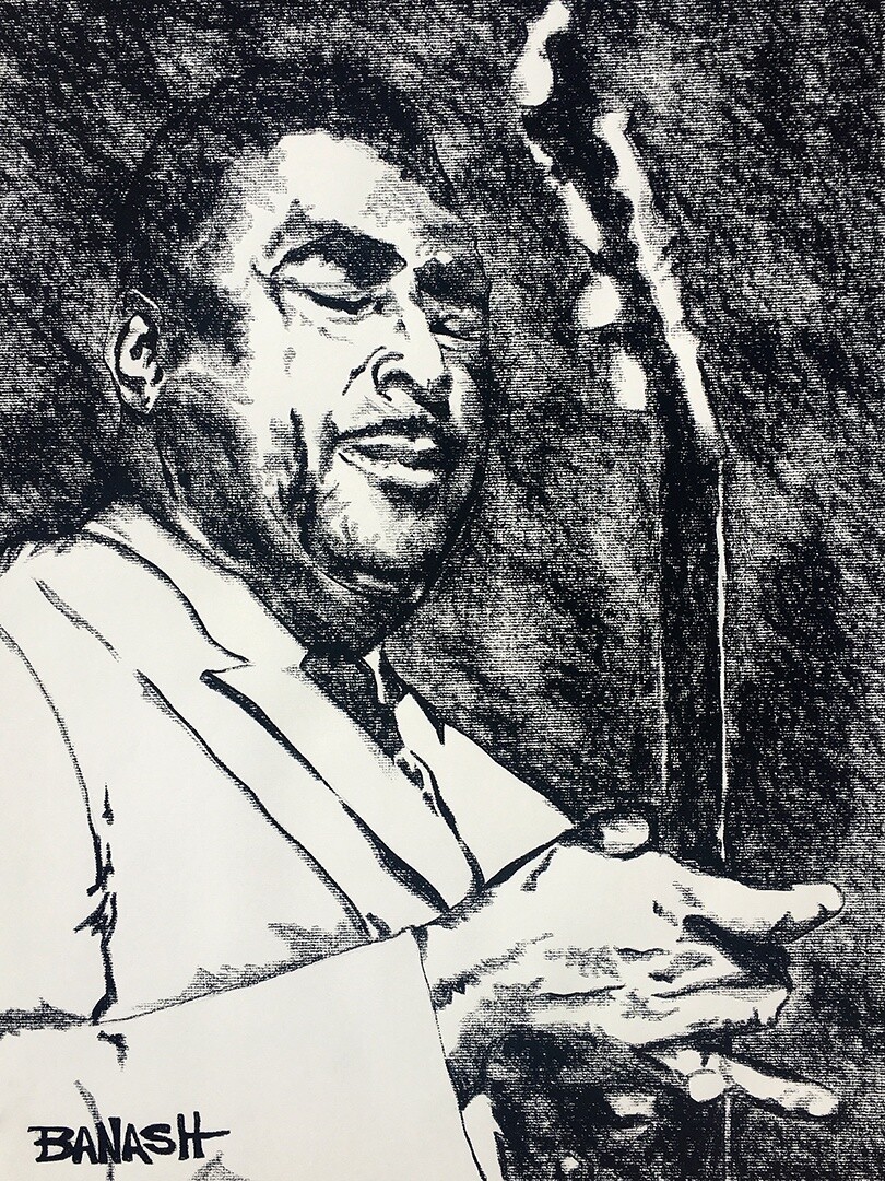ELECTRIC BLUES NO. 1 | CANVAS | CHARCOAL | 3:4 RATIO