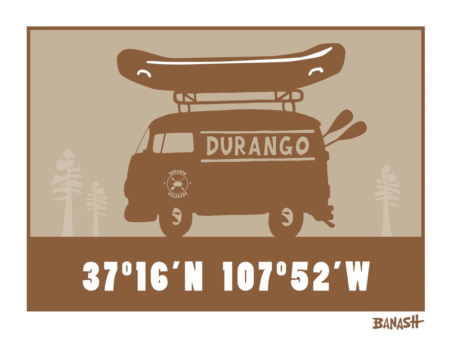 CATCH SAND BUS RAFT LATITUDE | CANVAS | 3:4 RATIO | LIFESTYLE | ILLUSTRATION