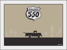 HWY 550 DURANGO SKI PICKUP | LOOSE PRINT | 3:4 RATIO | 2:3 RATIO | LIFESTYLE | ILLUSTRATION